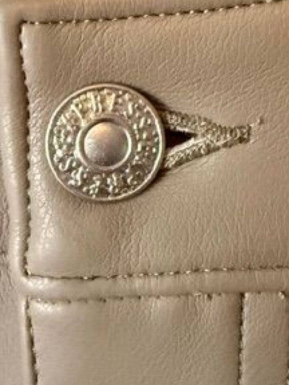 Express Taupe Modern Straight Super High Rise Faux Lambskin Leather Jean Sz 12L - Picture 6 of 13